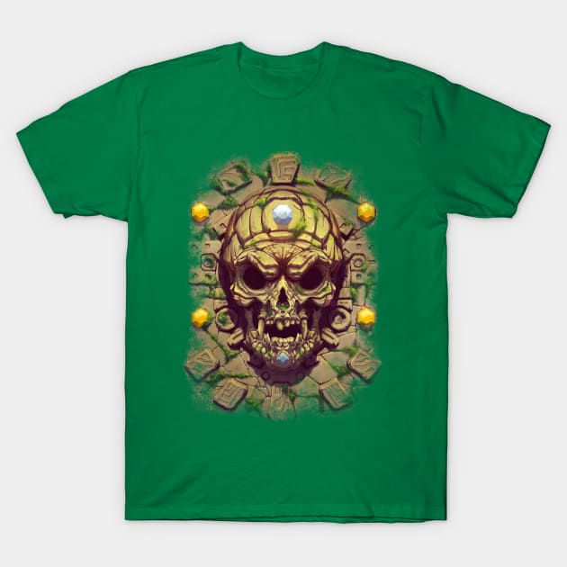 Aztec skull T-Shirt by Chack Loon